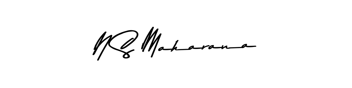 Create a beautiful signature design for name N S Maharana. With this signature (Asem Kandis PERSONAL USE) fonts, you can make a handwritten signature for free. N S Maharana signature style 9 images and pictures png
