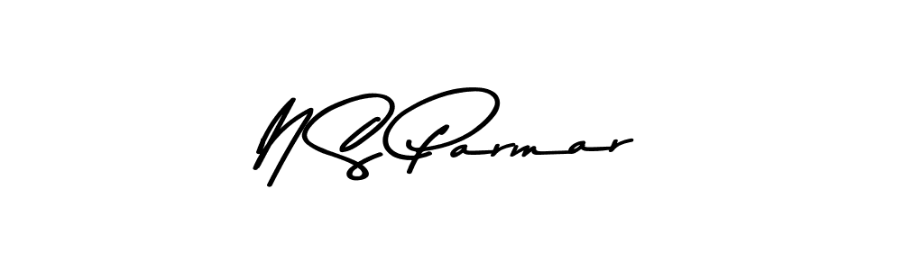 Make a beautiful signature design for name N S Parmar. With this signature (Asem Kandis PERSONAL USE) style, you can create a handwritten signature for free. N S Parmar signature style 9 images and pictures png