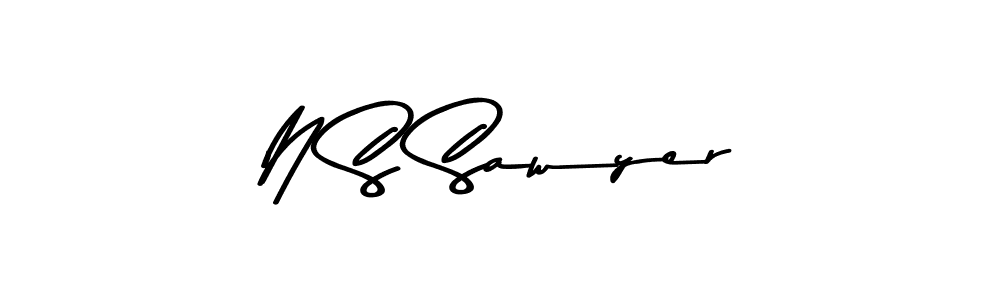 N S Sawyer stylish signature style. Best Handwritten Sign (Asem Kandis PERSONAL USE) for my name. Handwritten Signature Collection Ideas for my name N S Sawyer. N S Sawyer signature style 9 images and pictures png