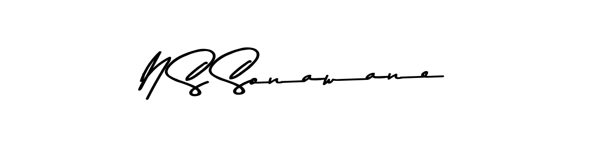 The best way (Asem Kandis PERSONAL USE) to make a short signature is to pick only two or three words in your name. The name N S Sonawane include a total of six letters. For converting this name. N S Sonawane signature style 9 images and pictures png