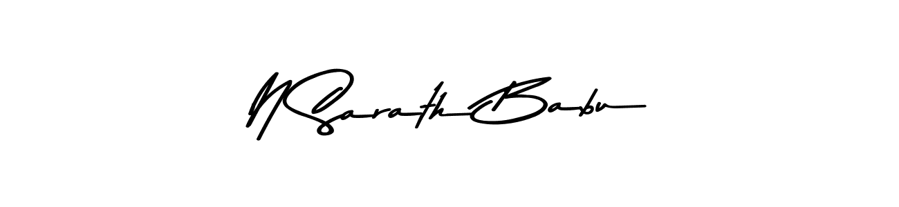 How to make N Sarath Babu name signature. Use Asem Kandis PERSONAL USE style for creating short signs online. This is the latest handwritten sign. N Sarath Babu signature style 9 images and pictures png