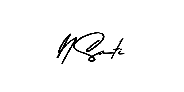 Design your own signature with our free online signature maker. With this signature software, you can create a handwritten (Asem Kandis PERSONAL USE) signature for name N Sati. N Sati signature style 9 images and pictures png