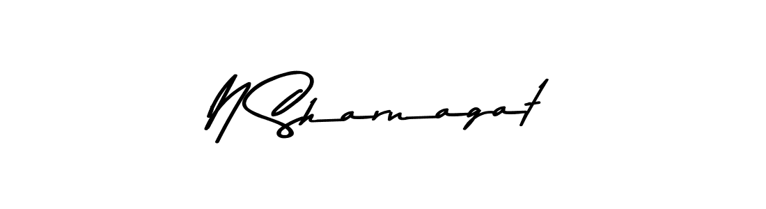 N Sharnagat stylish signature style. Best Handwritten Sign (Asem Kandis PERSONAL USE) for my name. Handwritten Signature Collection Ideas for my name N Sharnagat. N Sharnagat signature style 9 images and pictures png