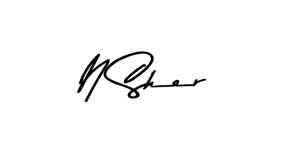 Use a signature maker to create a handwritten signature online. With this signature software, you can design (Asem Kandis PERSONAL USE) your own signature for name N Sher. N Sher signature style 9 images and pictures png