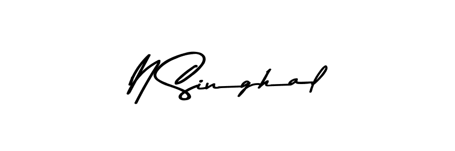 The best way (Asem Kandis PERSONAL USE) to make a short signature is to pick only two or three words in your name. The name N Singhal include a total of six letters. For converting this name. N Singhal signature style 9 images and pictures png