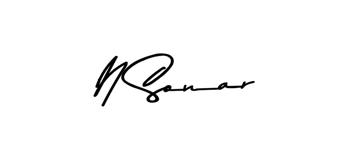 N Sonar stylish signature style. Best Handwritten Sign (Asem Kandis PERSONAL USE) for my name. Handwritten Signature Collection Ideas for my name N Sonar. N Sonar signature style 9 images and pictures png