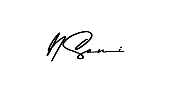 Asem Kandis PERSONAL USE is a professional signature style that is perfect for those who want to add a touch of class to their signature. It is also a great choice for those who want to make their signature more unique. Get N Soni name to fancy signature for free. N Soni signature style 9 images and pictures png