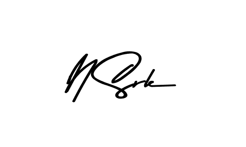 Create a beautiful signature design for name N Srk. With this signature (Asem Kandis PERSONAL USE) fonts, you can make a handwritten signature for free. N Srk signature style 9 images and pictures png