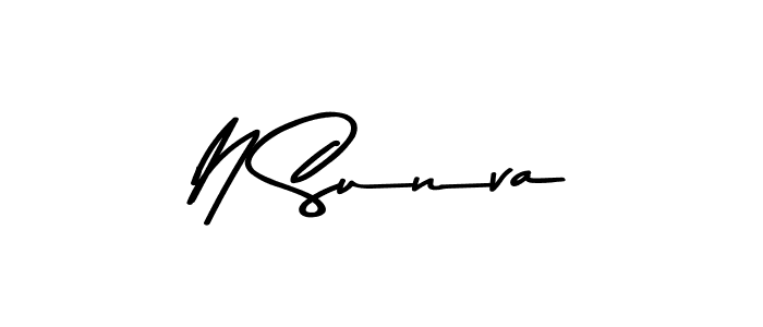 Use a signature maker to create a handwritten signature online. With this signature software, you can design (Asem Kandis PERSONAL USE) your own signature for name N Sunva. N Sunva signature style 9 images and pictures png