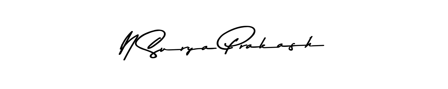 You should practise on your own different ways (Asem Kandis PERSONAL USE) to write your name (N Surya Prakash) in signature. don't let someone else do it for you. N Surya Prakash signature style 9 images and pictures png