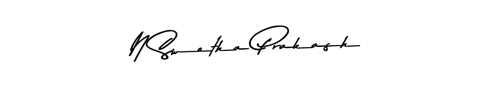 Design your own signature with our free online signature maker. With this signature software, you can create a handwritten (Asem Kandis PERSONAL USE) signature for name N Swetha Prakash. N Swetha Prakash signature style 9 images and pictures png