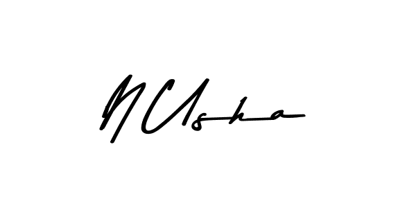 Design your own signature with our free online signature maker. With this signature software, you can create a handwritten (Asem Kandis PERSONAL USE) signature for name N Usha. N Usha signature style 9 images and pictures png