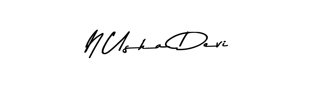 Create a beautiful signature design for name N Usha Devi. With this signature (Asem Kandis PERSONAL USE) fonts, you can make a handwritten signature for free. N Usha Devi signature style 9 images and pictures png