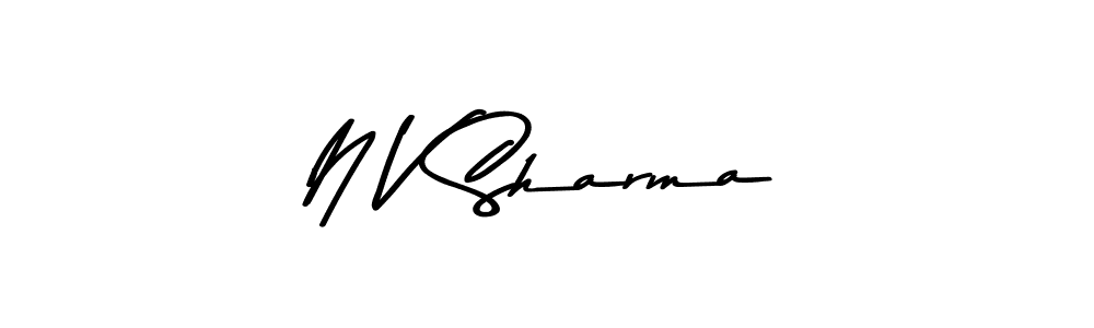 Use a signature maker to create a handwritten signature online. With this signature software, you can design (Asem Kandis PERSONAL USE) your own signature for name N V Sharma. N V Sharma signature style 9 images and pictures png