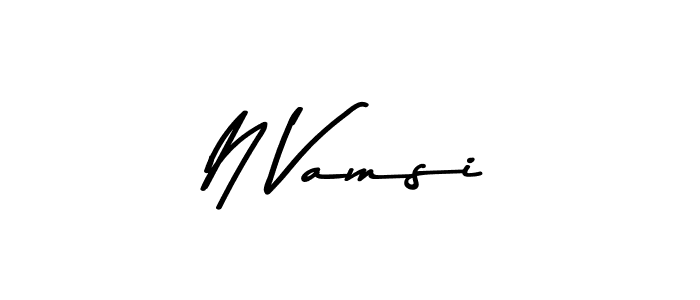 Use a signature maker to create a handwritten signature online. With this signature software, you can design (Asem Kandis PERSONAL USE) your own signature for name N Vamsi. N Vamsi signature style 9 images and pictures png