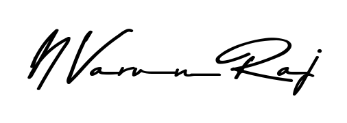 Quickly download N Varun Raj name signature in high-resolution PNG using Asem Kandis PERSONAL USE style. Ready to insert into PDFs and online applications. N Varun Raj signature style 9 images and pictures png