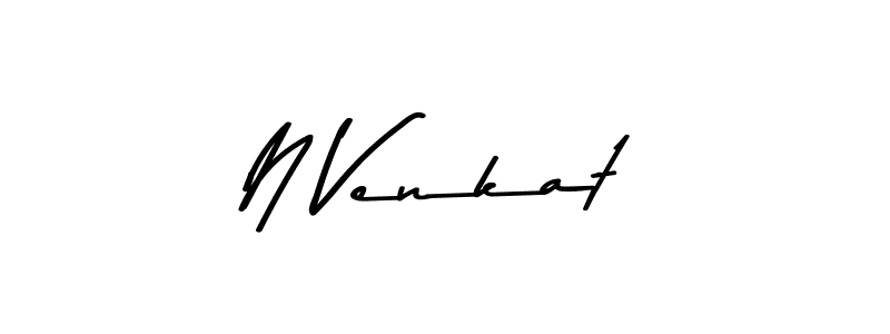 Make a beautiful signature design for name N Venkat. With this signature (Asem Kandis PERSONAL USE) style, you can create a handwritten signature for free. N Venkat signature style 9 images and pictures png