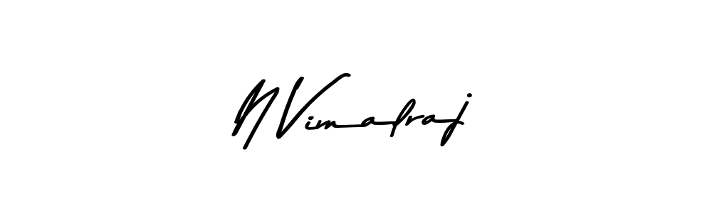 Create a beautiful signature design for name N Vimalraj. With this signature (Asem Kandis PERSONAL USE) fonts, you can make a handwritten signature for free. N Vimalraj signature style 9 images and pictures png