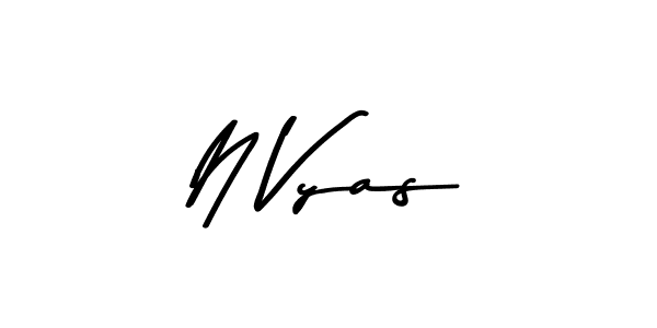 The best way (Asem Kandis PERSONAL USE) to make a short signature is to pick only two or three words in your name. The name N Vyas include a total of six letters. For converting this name. N Vyas signature style 9 images and pictures png