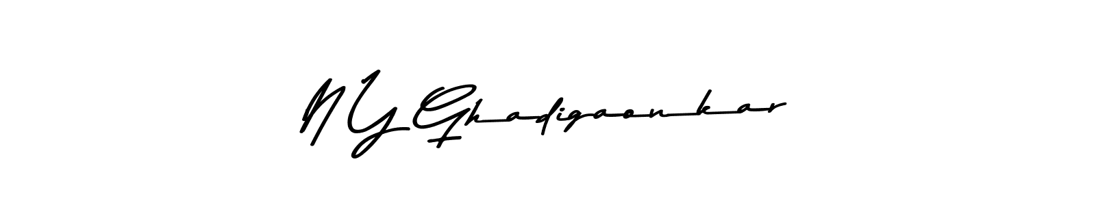 Best and Professional Signature Style for N Y Ghadigaonkar. Asem Kandis PERSONAL USE Best Signature Style Collection. N Y Ghadigaonkar signature style 9 images and pictures png