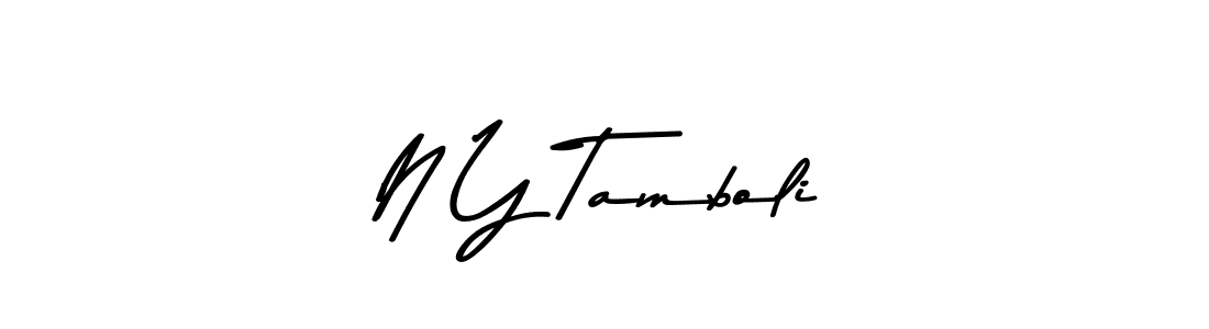 Also we have N Y Tamboli name is the best signature style. Create professional handwritten signature collection using Asem Kandis PERSONAL USE autograph style. N Y Tamboli signature style 9 images and pictures png