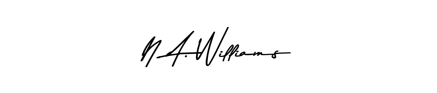 This is the best signature style for the N. A. Williams name. Also you like these signature font (Asem Kandis PERSONAL USE). Mix name signature. N. A. Williams signature style 9 images and pictures png