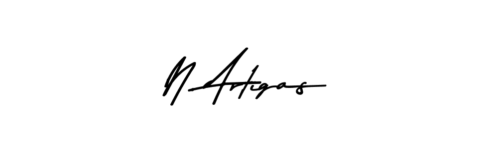 Design your own signature with our free online signature maker. With this signature software, you can create a handwritten (Asem Kandis PERSONAL USE) signature for name N. Artigas. N. Artigas signature style 9 images and pictures png