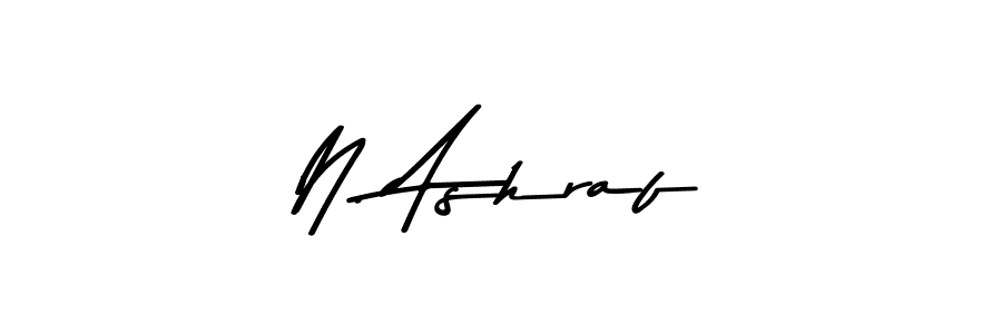 Also You can easily find your signature by using the search form. We will create N. Ashraf name handwritten signature images for you free of cost using Asem Kandis PERSONAL USE sign style. N. Ashraf signature style 9 images and pictures png