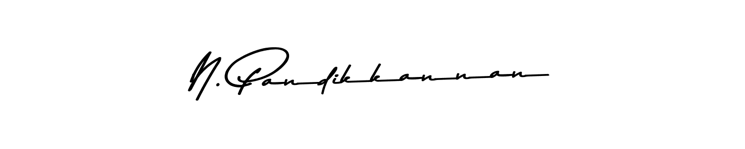 Create a beautiful signature design for name N. Pandikkannan. With this signature (Asem Kandis PERSONAL USE) fonts, you can make a handwritten signature for free. N. Pandikkannan signature style 9 images and pictures png