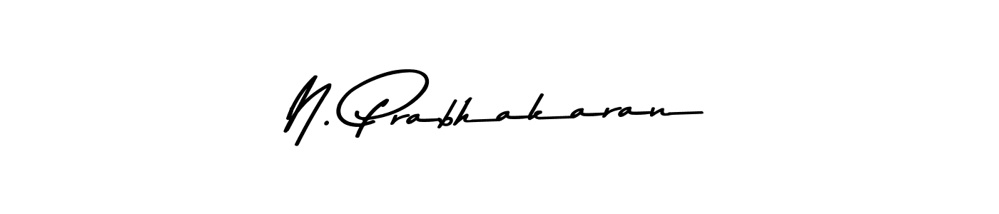 How to make N. Prabhakaran name signature. Use Asem Kandis PERSONAL USE style for creating short signs online. This is the latest handwritten sign. N. Prabhakaran signature style 9 images and pictures png