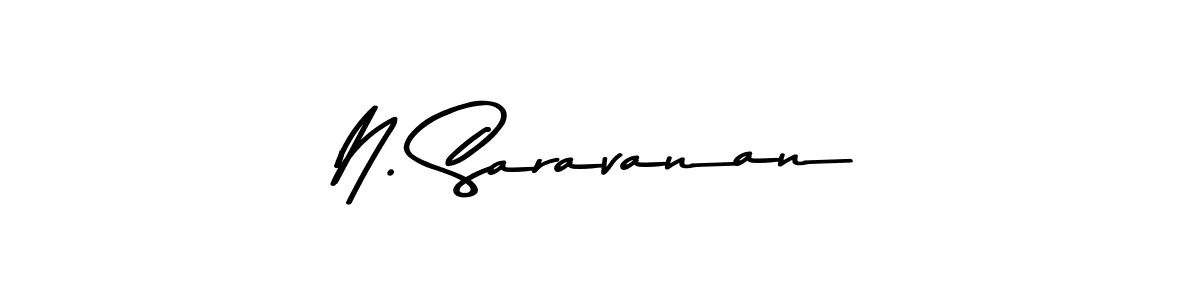 The best way (Asem Kandis PERSONAL USE) to make a short signature is to pick only two or three words in your name. The name N. Saravanan include a total of six letters. For converting this name. N. Saravanan signature style 9 images and pictures png