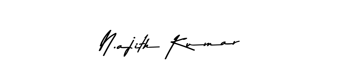 Make a beautiful signature design for name N.ajith Kumar. With this signature (Asem Kandis PERSONAL USE) style, you can create a handwritten signature for free. N.ajith Kumar signature style 9 images and pictures png