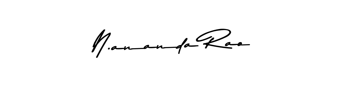 Create a beautiful signature design for name N.ananda Rao. With this signature (Asem Kandis PERSONAL USE) fonts, you can make a handwritten signature for free. N.ananda Rao signature style 9 images and pictures png