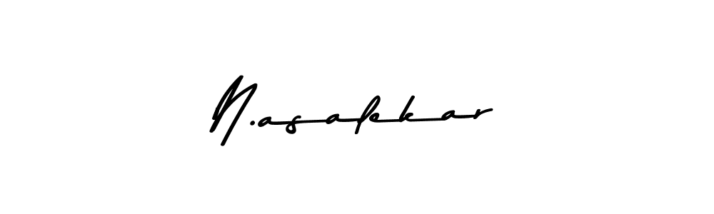 The best way (Asem Kandis PERSONAL USE) to make a short signature is to pick only two or three words in your name. The name N.asalekar include a total of six letters. For converting this name. N.asalekar signature style 9 images and pictures png