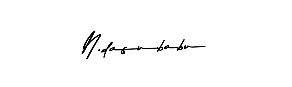 The best way (Asem Kandis PERSONAL USE) to make a short signature is to pick only two or three words in your name. The name N.dasubabu include a total of six letters. For converting this name. N.dasubabu signature style 9 images and pictures png