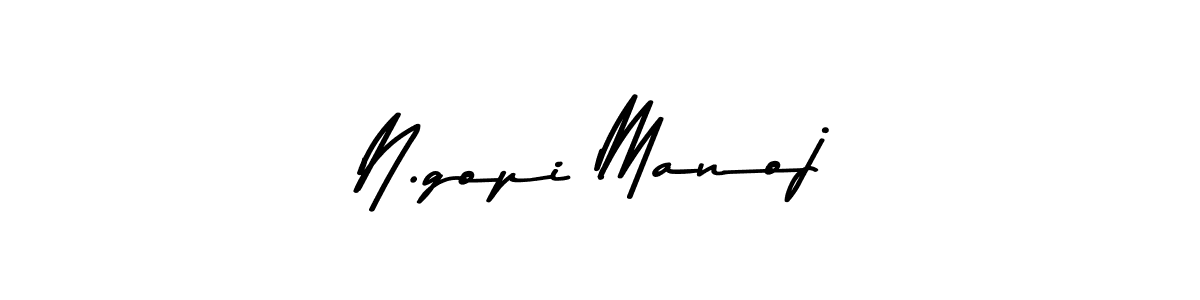 Also we have N.gopi Manoj name is the best signature style. Create professional handwritten signature collection using Asem Kandis PERSONAL USE autograph style. N.gopi Manoj signature style 9 images and pictures png