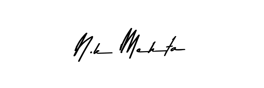 Use a signature maker to create a handwritten signature online. With this signature software, you can design (Asem Kandis PERSONAL USE) your own signature for name N.k Mehta. N.k Mehta signature style 9 images and pictures png