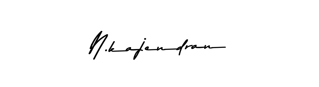 Create a beautiful signature design for name N.kajendran. With this signature (Asem Kandis PERSONAL USE) fonts, you can make a handwritten signature for free. N.kajendran signature style 9 images and pictures png