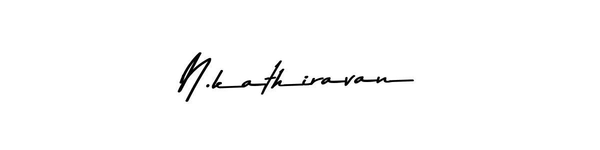 Make a beautiful signature design for name N.kathiravan. With this signature (Asem Kandis PERSONAL USE) style, you can create a handwritten signature for free. N.kathiravan signature style 9 images and pictures png