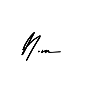 Design your own signature with our free online signature maker. With this signature software, you can create a handwritten (Asem Kandis PERSONAL USE) signature for name N.m. N.m signature style 9 images and pictures png