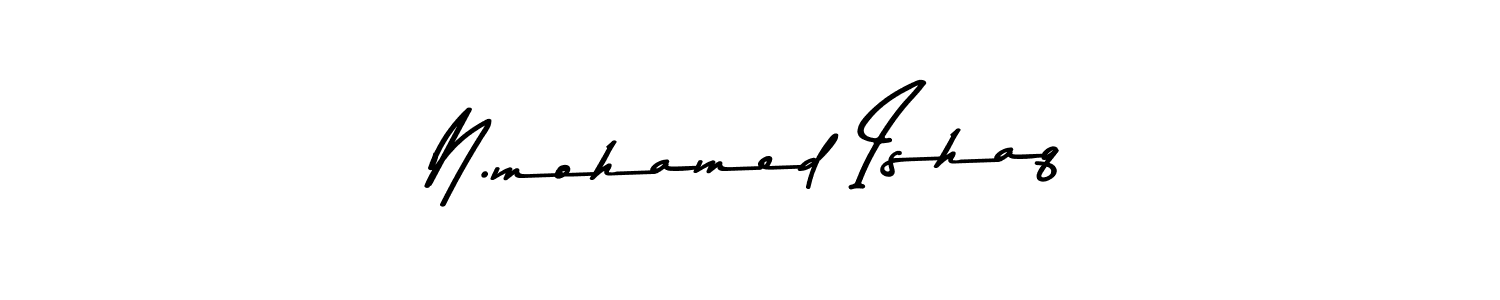 Also You can easily find your signature by using the search form. We will create N.mohamed Ishaq name handwritten signature images for you free of cost using Asem Kandis PERSONAL USE sign style. N.mohamed Ishaq signature style 9 images and pictures png