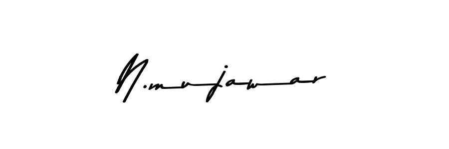 How to make N.mujawar name signature. Use Asem Kandis PERSONAL USE style for creating short signs online. This is the latest handwritten sign. N.mujawar signature style 9 images and pictures png