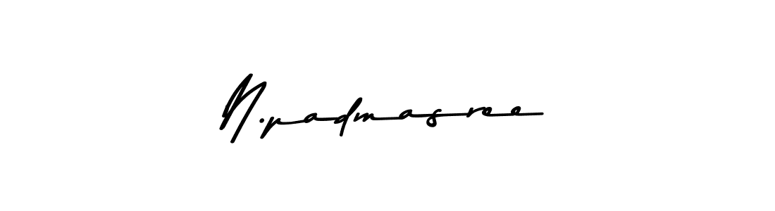 How to make N.padmasree name signature. Use Asem Kandis PERSONAL USE style for creating short signs online. This is the latest handwritten sign. N.padmasree signature style 9 images and pictures png