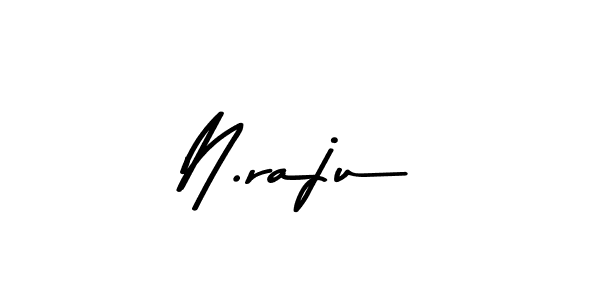 Make a beautiful signature design for name N.raju. With this signature (Asem Kandis PERSONAL USE) style, you can create a handwritten signature for free. N.raju signature style 9 images and pictures png