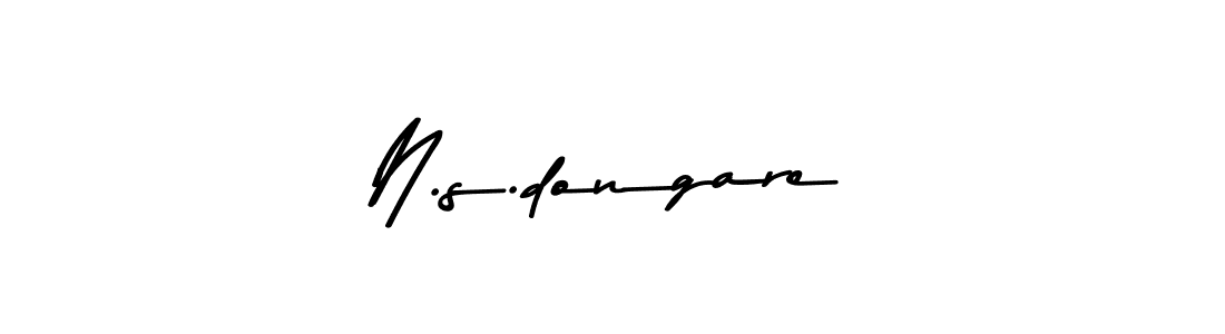 Make a beautiful signature design for name N.s.dongare. With this signature (Asem Kandis PERSONAL USE) style, you can create a handwritten signature for free. N.s.dongare signature style 9 images and pictures png