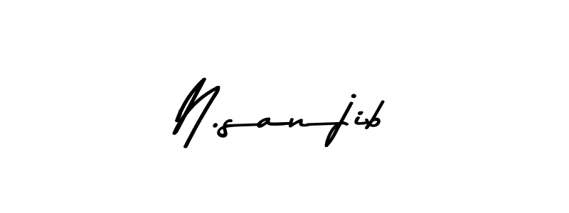 How to make N.sanjib name signature. Use Asem Kandis PERSONAL USE style for creating short signs online. This is the latest handwritten sign. N.sanjib signature style 9 images and pictures png