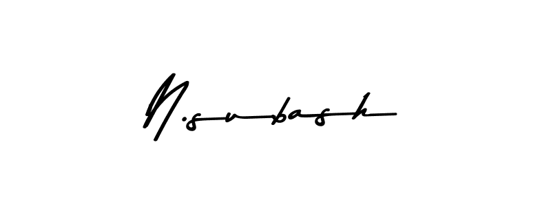 N.subash stylish signature style. Best Handwritten Sign (Asem Kandis PERSONAL USE) for my name. Handwritten Signature Collection Ideas for my name N.subash. N.subash signature style 9 images and pictures png