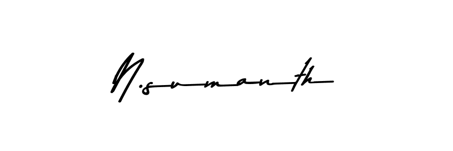 It looks lik you need a new signature style for name N.sumanth. Design unique handwritten (Asem Kandis PERSONAL USE) signature with our free signature maker in just a few clicks. N.sumanth signature style 9 images and pictures png
