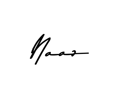 Make a beautiful signature design for name Naaz. With this signature (Asem Kandis PERSONAL USE) style, you can create a handwritten signature for free. Naaz signature style 9 images and pictures png