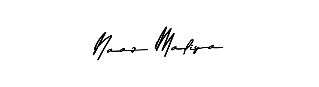This is the best signature style for the Naaz Maliya name. Also you like these signature font (Asem Kandis PERSONAL USE). Mix name signature. Naaz Maliya signature style 9 images and pictures png